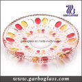 Dekorative Glas Fruchtplatte mit Farbe